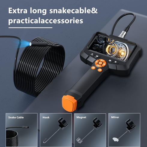 Auto– Inspcam Endoskop Kamera 4.3″ mit Display, 8 mm Sonde, IP67 wasserdicht, USB & Akku