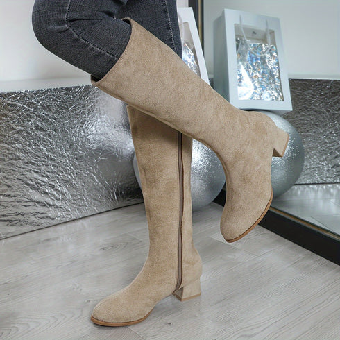 DAMEN MID-CALF STIEFEL – KOMFORTABEL MIT WINTER-PLÜSCHFUTTER – PERFEKT FÜR PARTYS