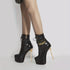 DAMEN-STIEFELETTEN MIT ABSATZ - STILETTO-PUNK-STYLE MIT RUNDER SPITZE