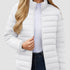 Trendige Damen Pufferjacke – Leichtes Design, gestepptes Muster und Vier praktische Taschen