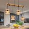 Freja Nordic Pendelleuchte – Holz-Gitter & Metall-Socke