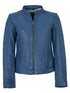 Lammlederjacke Herren mit Kapuze | Stilvolle Blaue Lederjacke