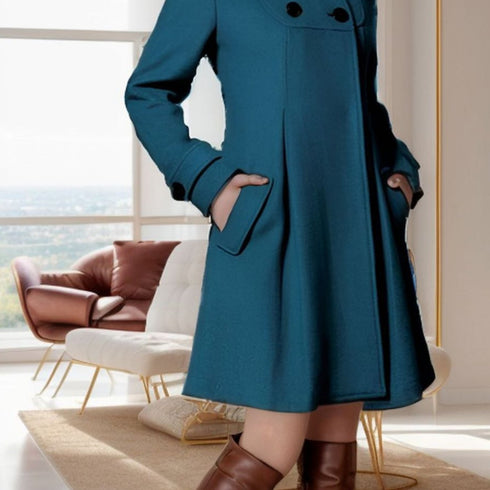 Aveline | Damen Mid-Length Kapuzen-Mantel