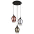 VelaLum Modern chandelier glass 5-burner E27 ceiling light