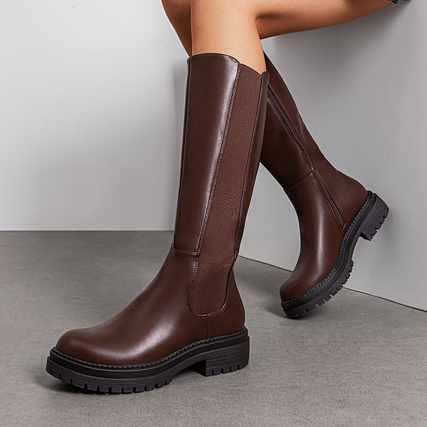 KNIEHOHE STRETCH STIEFEL FÜR DAMEN – PERFEKT FÜR WEITE WADEN & KOMFORT