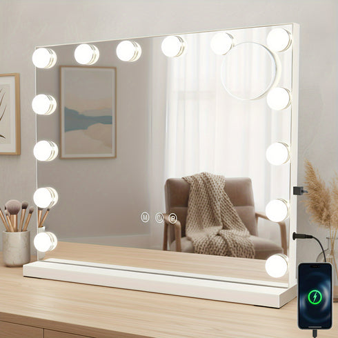 Glamora | Hollywood Make-up-Spiegel mit LED-Beleuchtung