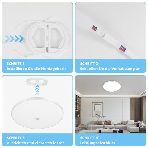 LED Deckenleuchte 24W/36W mit Bewegungs- & Lichtsensor