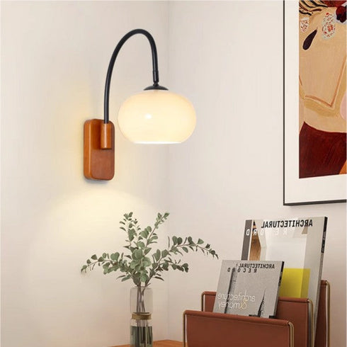 Drehbare Khaki-Glas-Wandleuchte