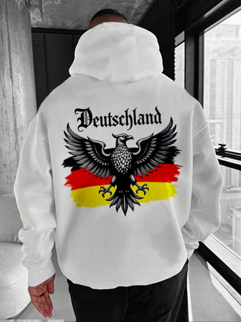 Falkenhaft Herren Hoodie Sweatshirt Loose-Fit Pullover Langarm