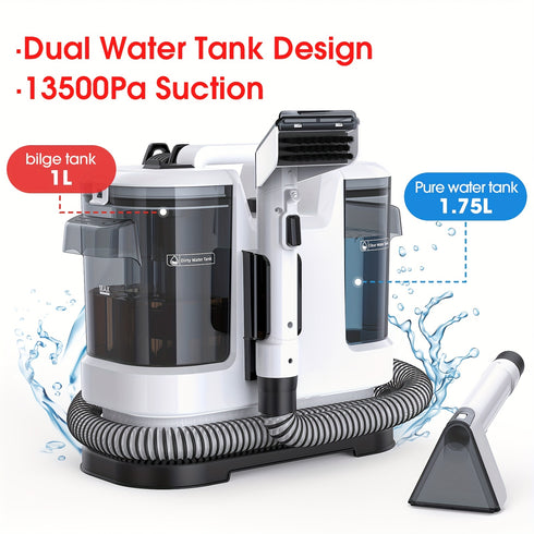 Teppich- & Polster-Spot-Cleaner | tragbar, Dual-Wassertank, kraftvolle Saugkraft