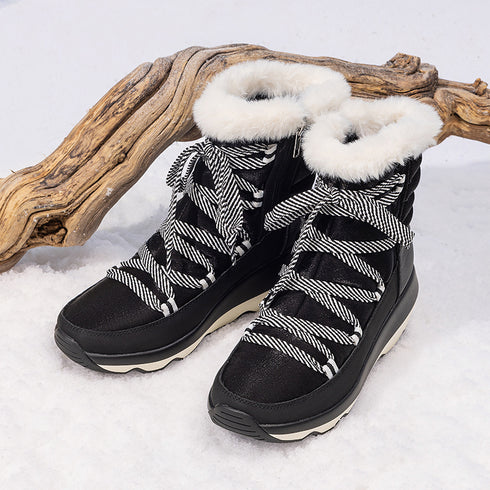 Mirella Damen Winter-Stiefeletten mit Schnürung & TPR-Sohle – wetterfest & bequem für kalte Tage | Shiraki