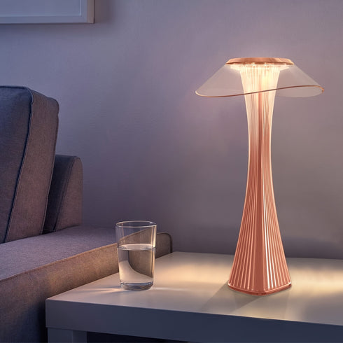 LED Tischlampe Touch dimmbar rauchgrau – USB Akku Nachttischlampe