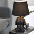 Keramik Tischlampen-Set | Nachttischlampen mit Stoffschirm