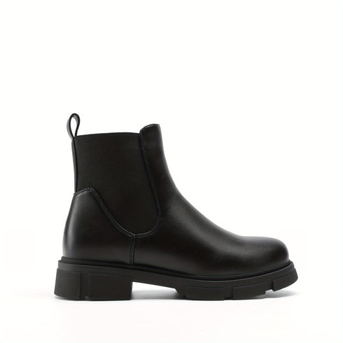 Damen-Winterstiefel – Bequeme Slipper-Stiefeletten | Niedriger Absatz