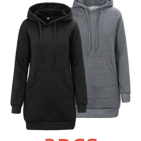 Zweiteiliges Damen Hoodie-Set | Stylische Kapuzenjacke und langer Rock