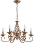 Camille E14 Kronleuchter 6-Flammen Landhaus Bronze | Shiraki