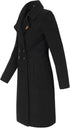 Annalise Damen Winter Trenchcoat mit Kunstfell-Kapuze