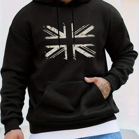 Valkon Herren Hoodie Loose Fit Langarm Sweatshirt