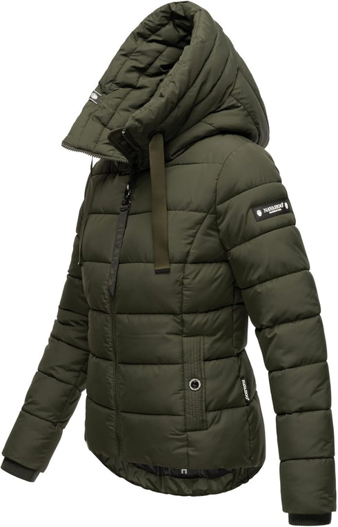 Elara Damen Winter Steppjacke mit Stehkragen