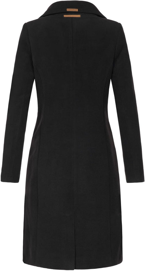 Annalise Damen Winter Trenchcoat mit Kunstfell-Kapuze