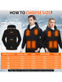 Beheizbarer Hoodie mit 9 Heizbereichen | USB-Aufladung Temperaturregelung Langer Ärmel