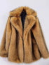 Langer Damen Fellmantel mit Kunstpelz | warm stylisch & edel