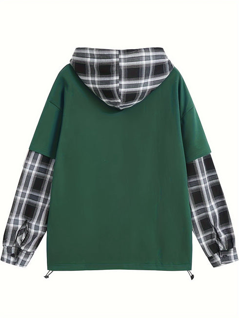 Ragnar Monogramm Hoodie Farbblockierender trendiger Pullover