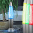 Glitzer LED Tischlampe | Farbwechsel, silber-grau, dekoratives Kinderzimmerlicht