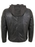 Helgarnox Herren Lederjacke mit Kapuze – echtes Lammleder