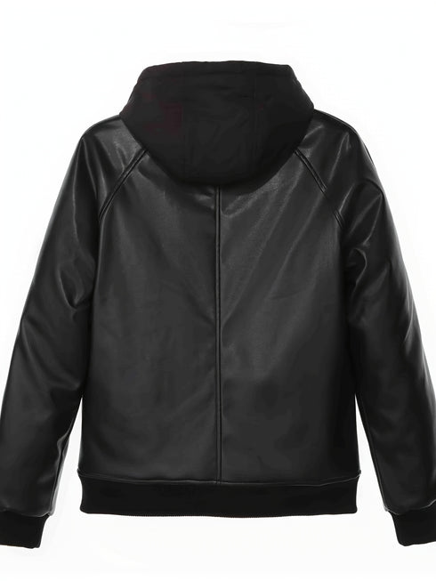 Korvran Herren Motorradjacke mit Kapuze – Vintage & Funktion