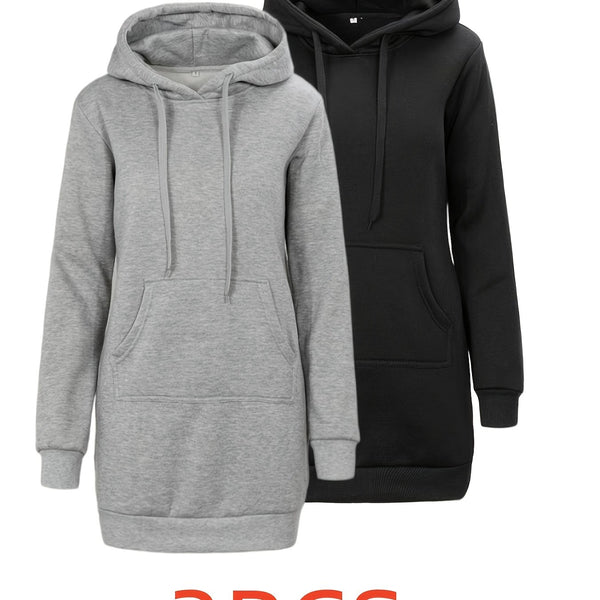 Zweiteiliges Damen Hoodie-Set | Stylische Kapuzenjacke und langer Rock