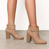 DAMEN KNÖCHELSTIEFEL MIT QUADRATISCHER SPITZE - BLOCKABSATZ-BOOTIES
