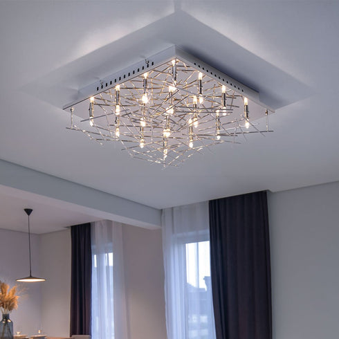 Tove LED Deckenlampe 16x G4 Chrom & Metall | Shiraki