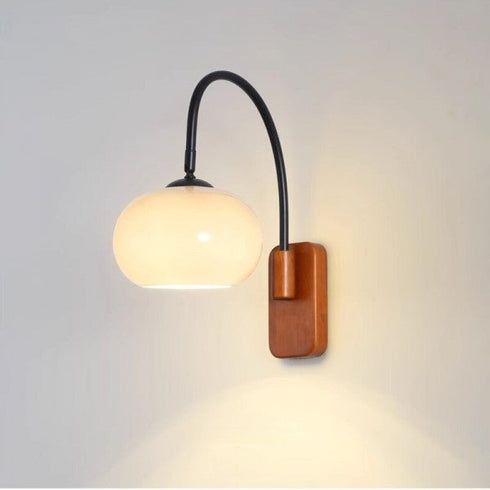 Drehbare Khaki-Glas-Wandleuchte
