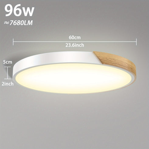 Holz LED Deckenleuchte & Pendelleuchte 96 W modern