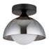 Solveig Retro Deckenleuchte Rauchglas modern für Flur Wohnzimmer