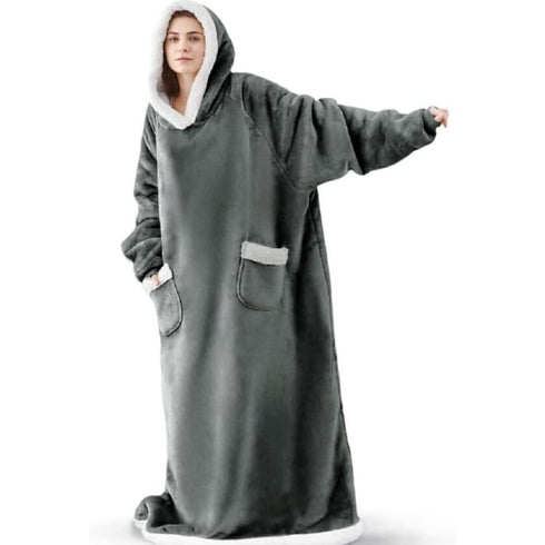 Kuscheldecke mit Kapuze – Weicher Oversized Hoodie aus Fleece für Damen & Herren