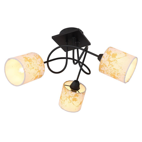 VelaLum Moderne LED-Deckenleuchte aus Metall und Textil
