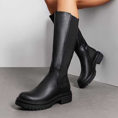 KNIEHOHE STRETCH STIEFEL FÜR DAMEN – PERFEKT FÜR WEITE WADEN & KOMFORT