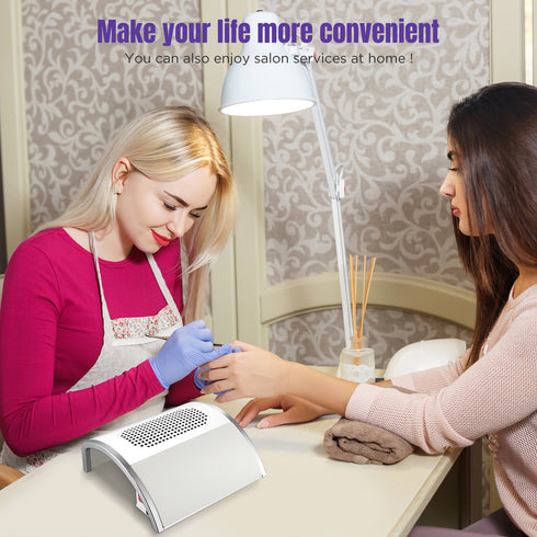 80W Nagelstaubabsauger | Mit Filter & 2 Staubbeuteln Staubentferner für Maniküre & Pediküre