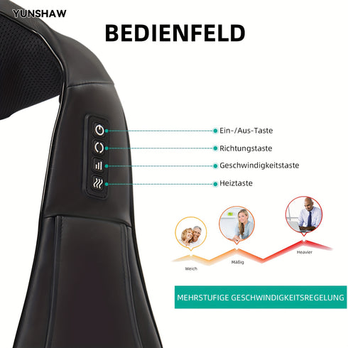 Nackenmassagegerät mit Wärme | Shiatsu 3D Knetmassage