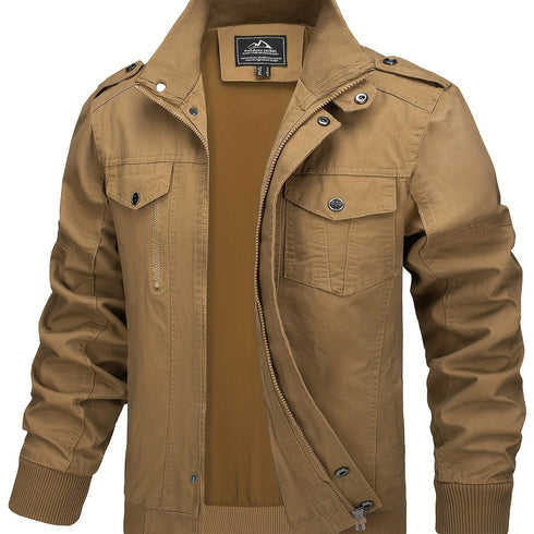 Valdran Herren Fleece Winterjacke mit Reißverschluss