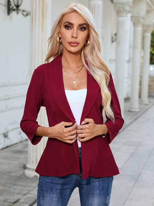 Lässiger Langarm-Knopfblazer für Damen mit Klappentaschen | Stilvoll und Funktional