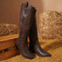 DAMEN-WESTERNSTIEFEL I BEQUEME PLATEAUSOHLE, SPITZKAPPE & BESTICKTES DESIGN