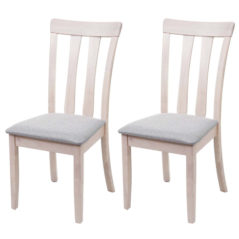ALVAR Esszimmerstuhl 2er Set aus Stoff und Massivholz