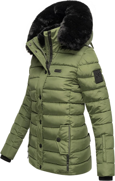 Lorelei Damen Winter Steppjacke mit abnehmbarer Kapuze