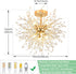 Aurélie G9 Kristall-Deckenleuchte 8-flammige Goldene Deckenleuchte | Shiraki