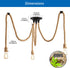 Marlene Vintage Pendelleuchte Hanfseil E27 Deckenleuchte | Shiraki
