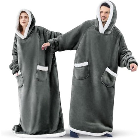 Kuscheldecke mit Kapuze – Weicher Oversized Hoodie aus Fleece für Damen & Herren