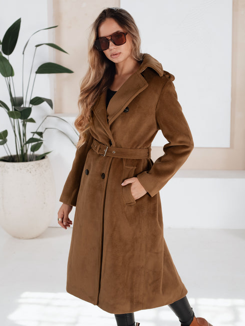 DAMEN JACKE LANGWINTERMANTEL MIT GÜRTEL